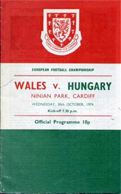 Wales v Hungary: 30 October 1974