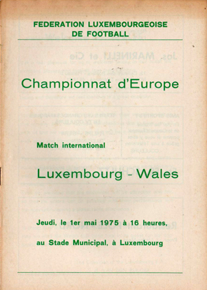 Luxembourg v Wales: 1 May, 1975